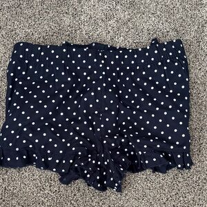 Hollister Navy Polka Dot High Waist Shorts